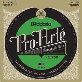 Flamenco - Black Nylon Composite / Silverplated Wound