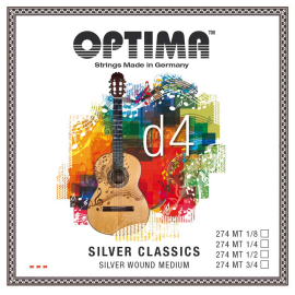 Optima SILVER CLASSICS Kindergitarre d-4 single string 1/8 (39-44 cm)