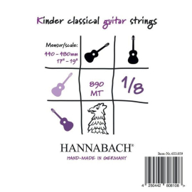 Hannabach Kindergitarre 1/8 h-2 single strings
