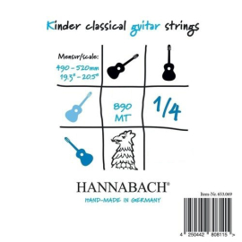 Hannabach Kindergitarre 1/4 g-3 single strings