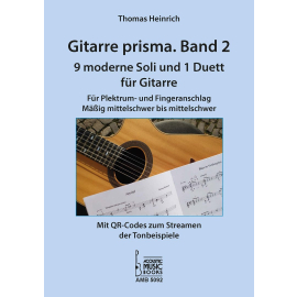 Gitarre prisma. Band 2. 9 Soli und 1 Duett für Gitarre. Für Plektrum- und Fingeranschlag