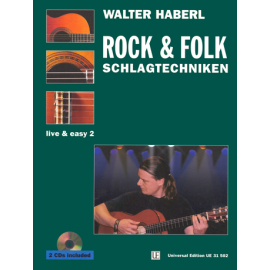 Gitarre live & easy 2: Rock & Folk (Schlagtechniken) mit 2 CDs