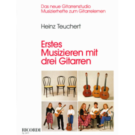 Erstes Musizieren mit drei Gitarren