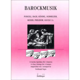 Barockmusik (14 einfache Spielsätze für 4 Gitarren)