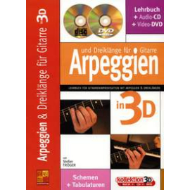Arpeggien und Dreiklänge für Gitarre in 3D (Buch, CD, DVD)